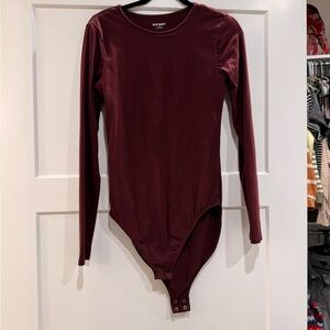 Burgundy Long Sleeve Bodysuit